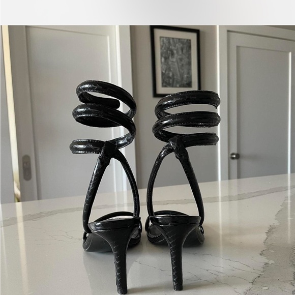 MANGO snake ankle wrap sandals - Picture 5 of 8